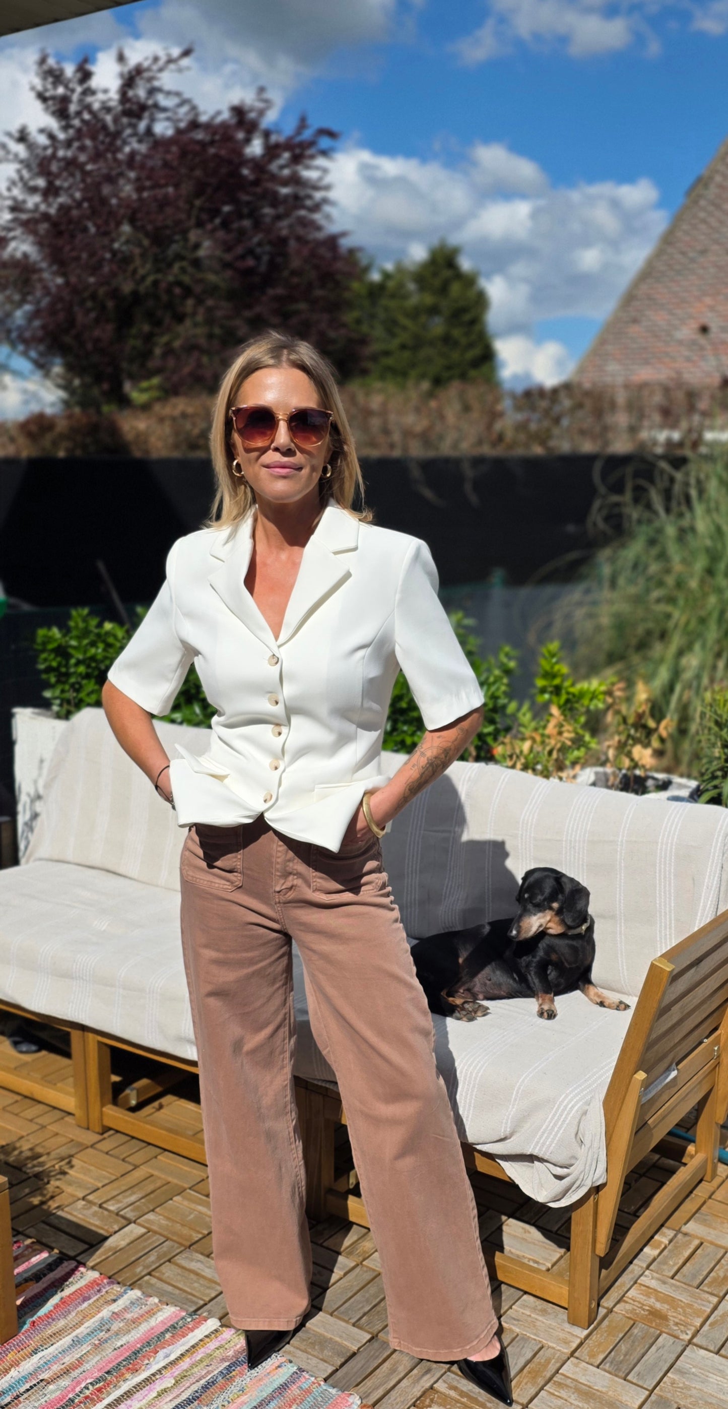 Terracotta Wide Leg Jeans