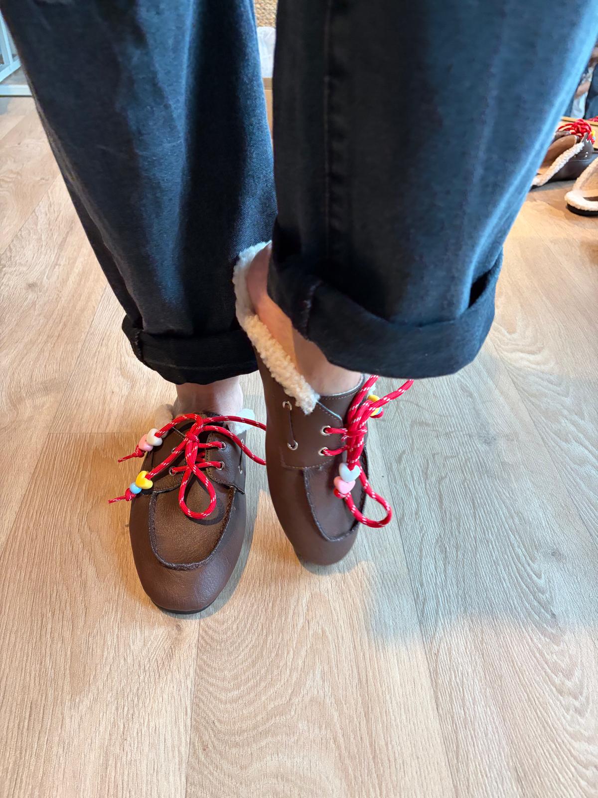 Romy Teddy Loafer – Chocolate