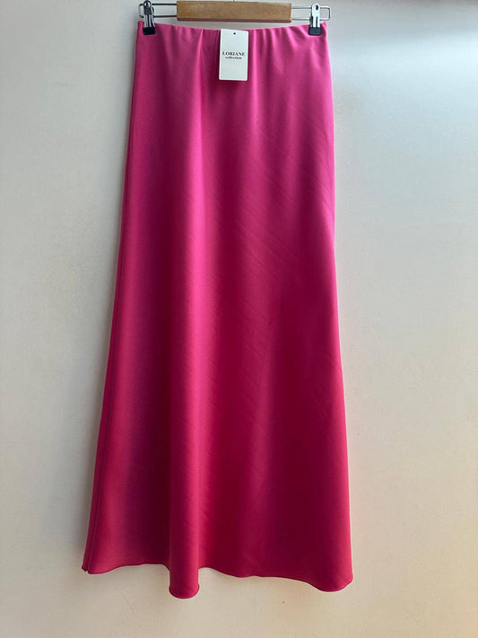 Long, fluid, and lightweight skirt Fuchsia
