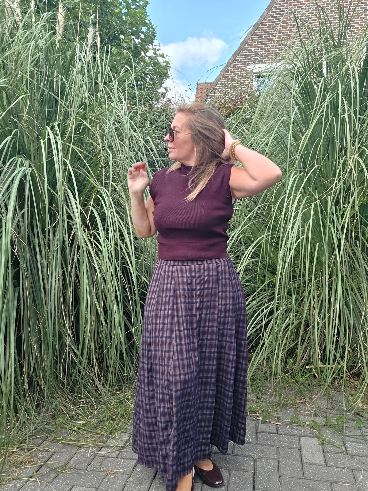The Check Maxi Skirt 🤎