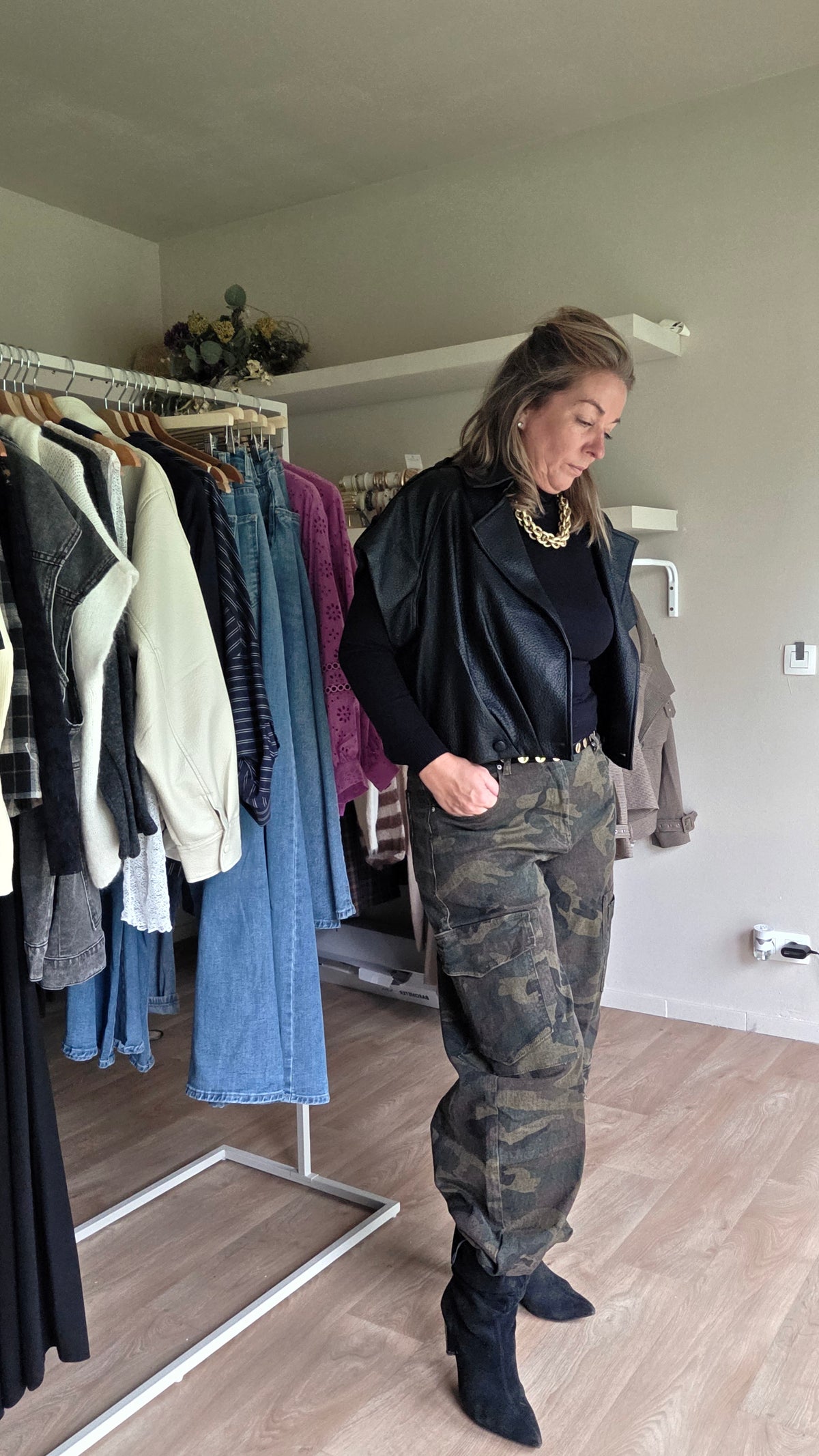 The Faux Leather Cropped Jacket
