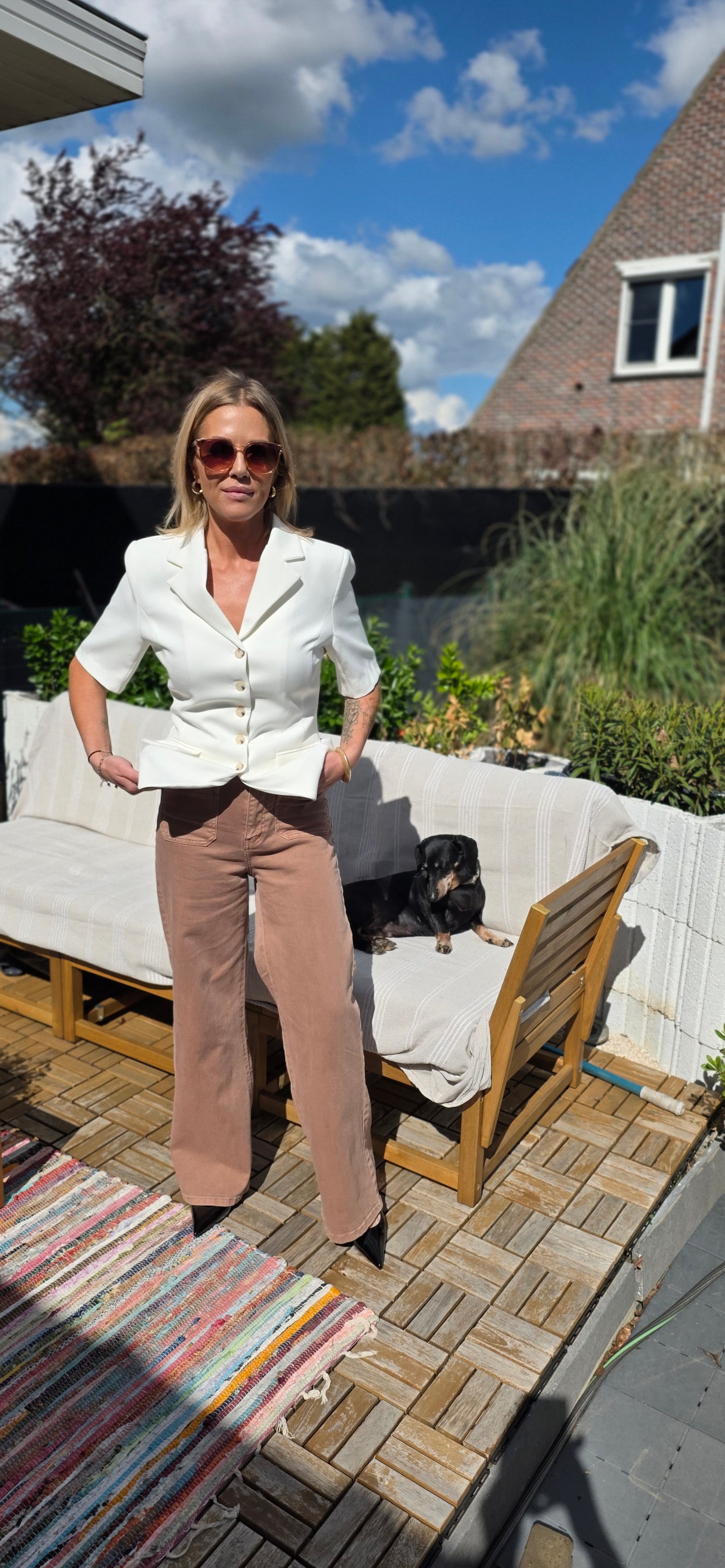 Terracotta Wide Leg Jeans
