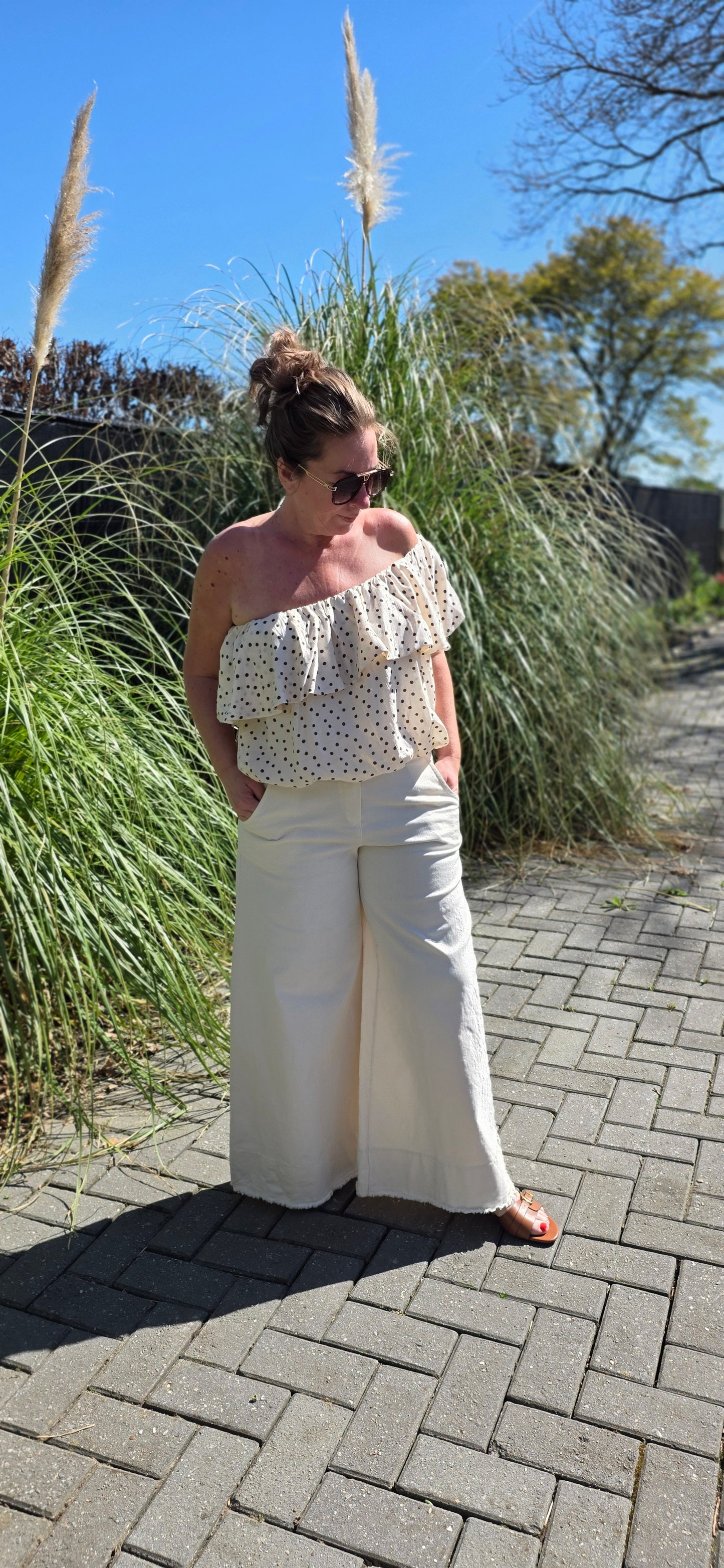 Very Wide Leg Jeans – Off White