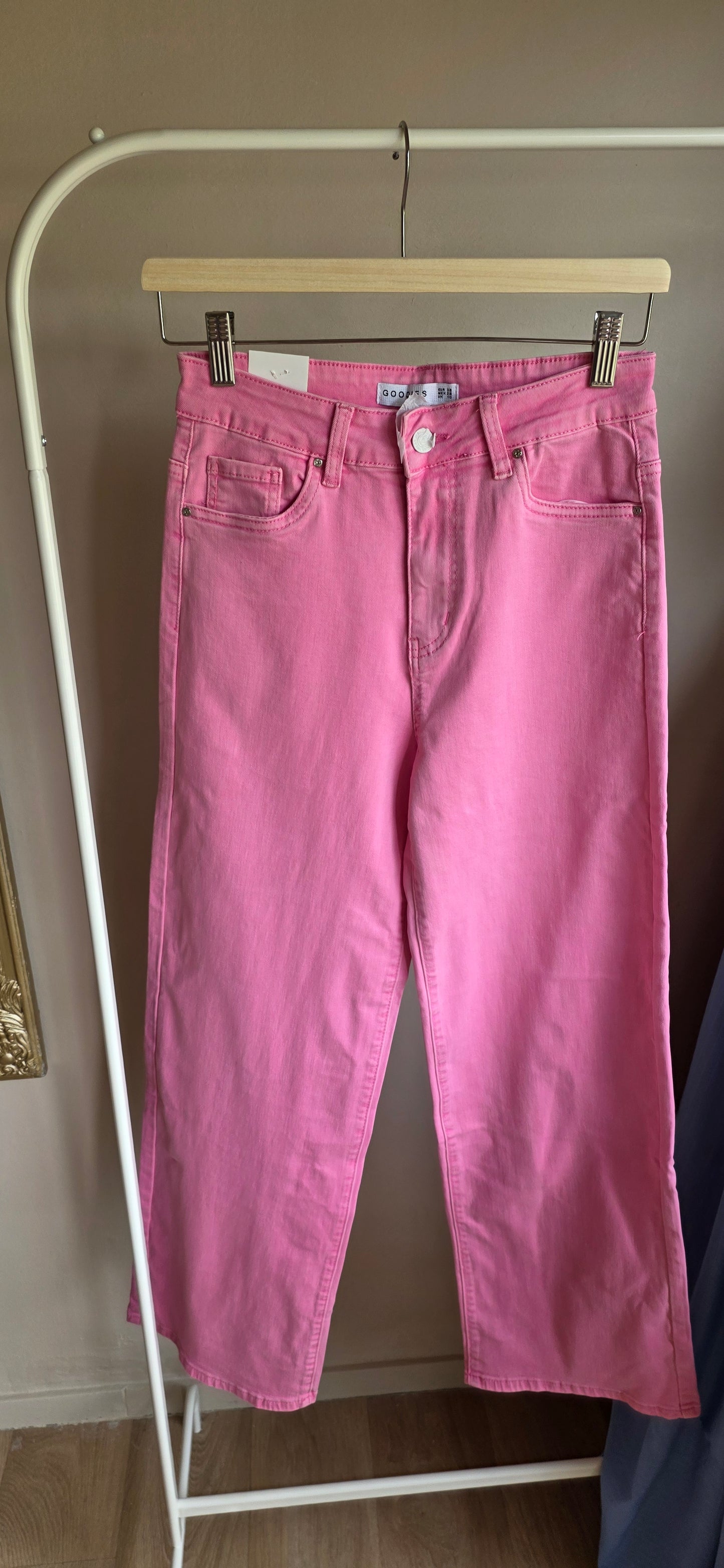Statement Wide Leg Jeans – Pink