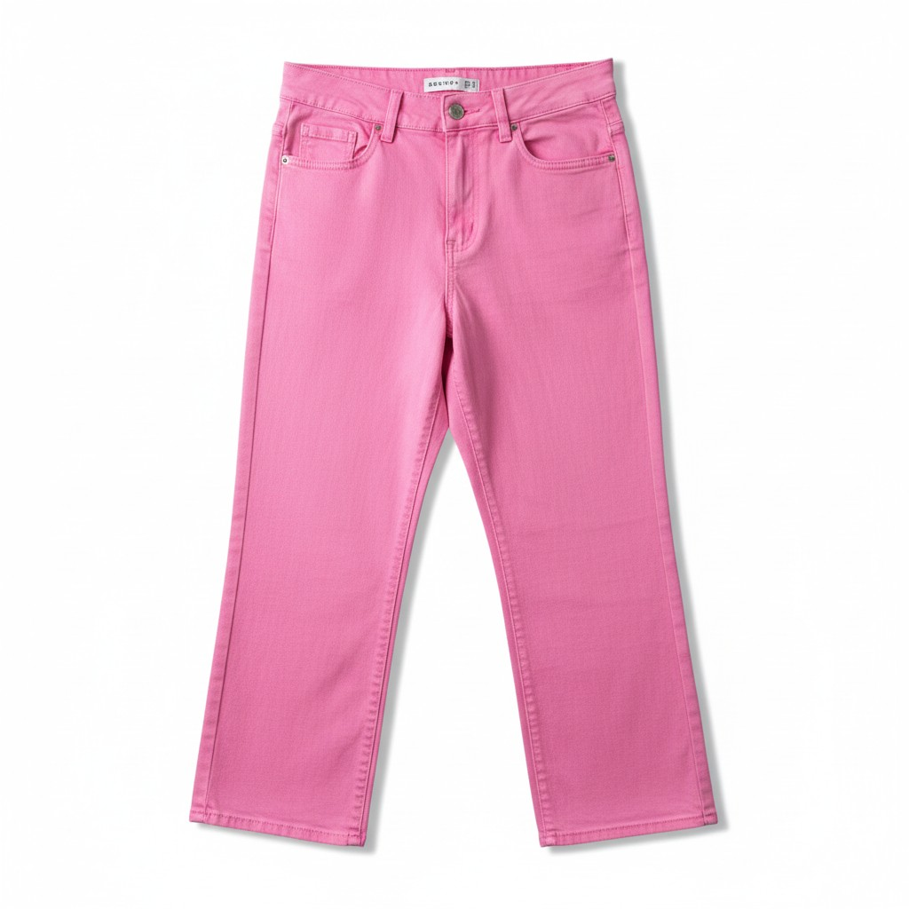 Statement Wide Leg Jeans – Pink