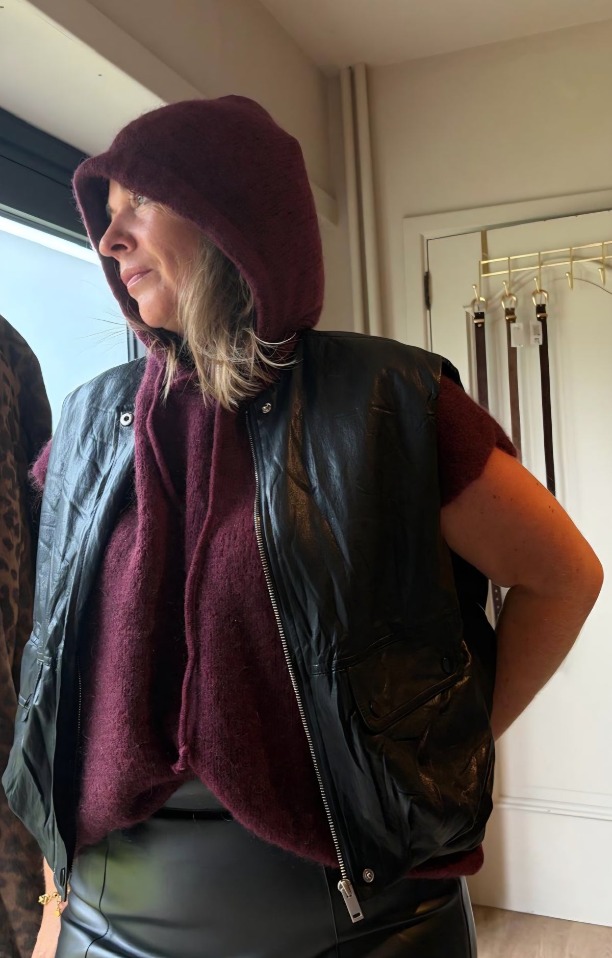 The Hooded Knit Poncho