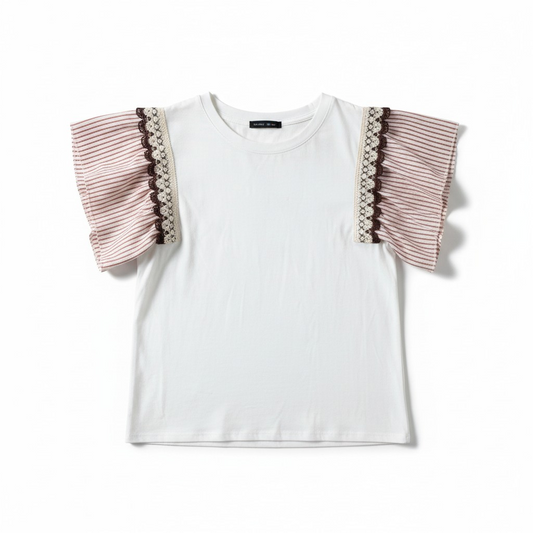 Statement Sleeve Top – White