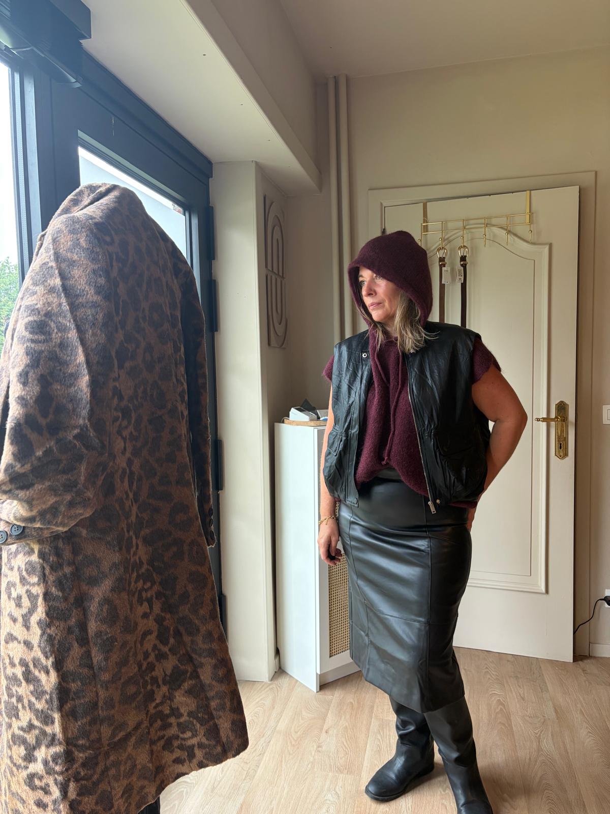 The Hooded Knit Poncho