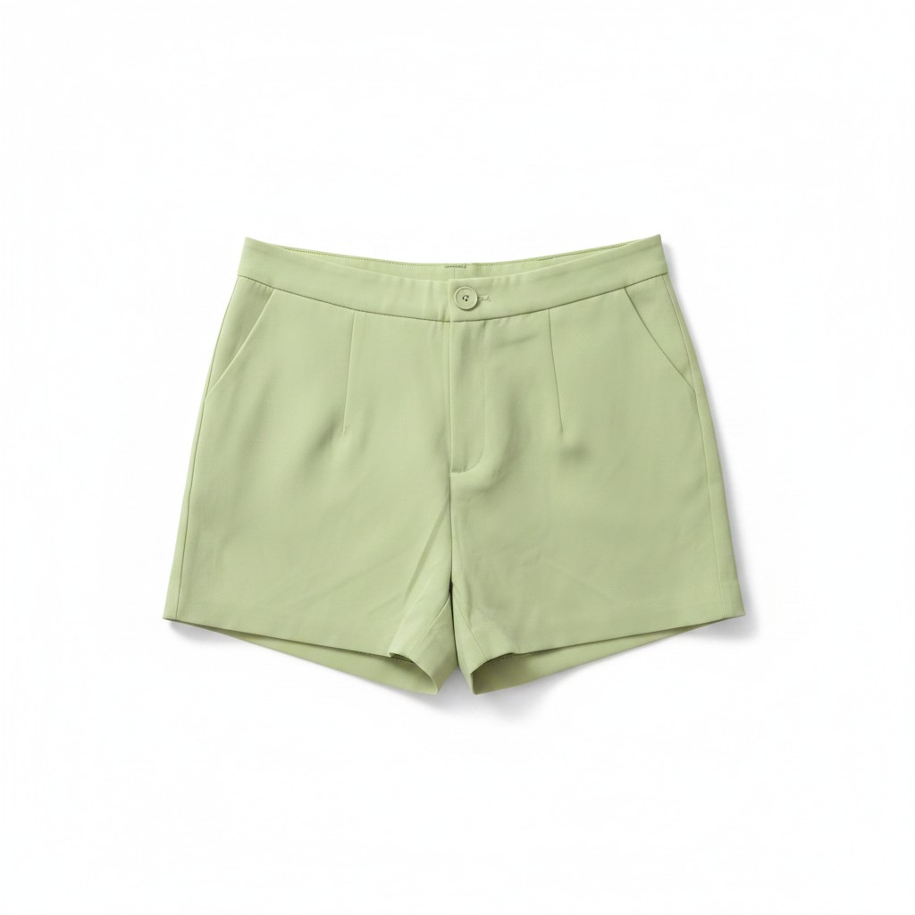 High Waist Short in olijfgroen