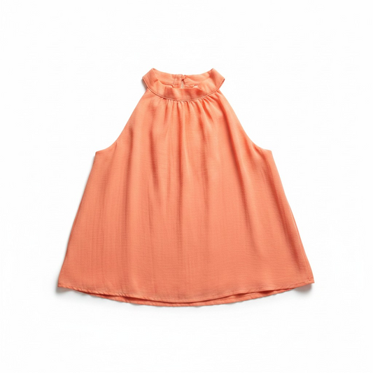 Coral Bow Detail Halter Top