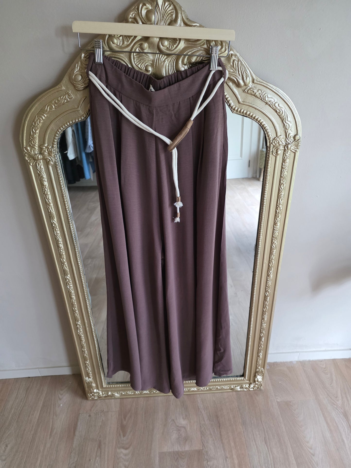 Mocha Luxe Wide Leg Pants