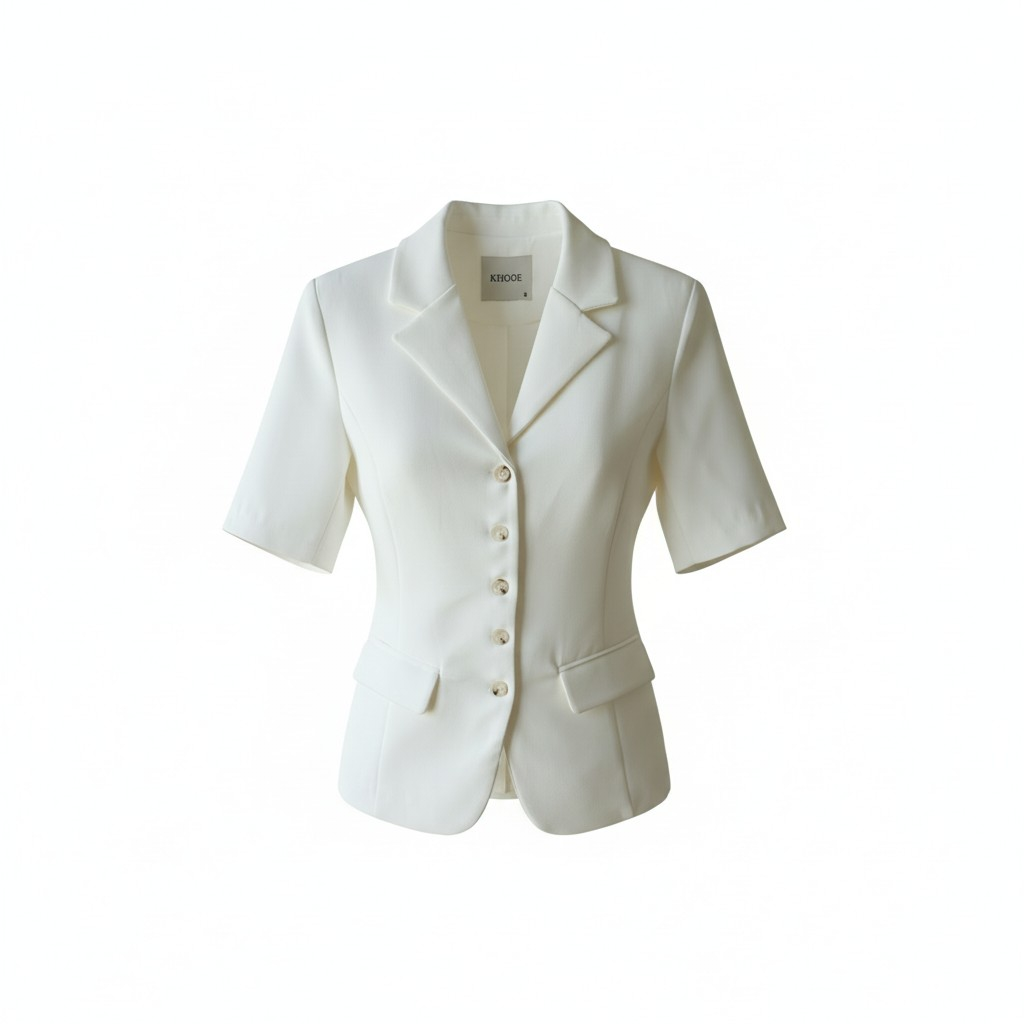 Elegant Tailored Short Sleeve Blazer