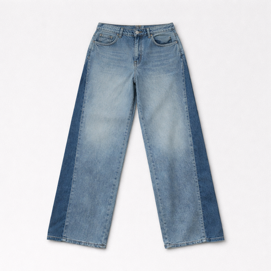 Soft Blue Wide Leg Jeans